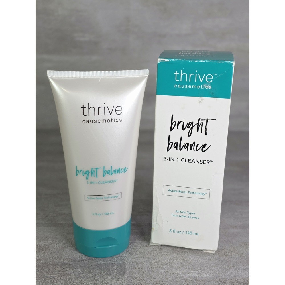 Thrive Causemetics Bright Balance 3-In-1 Vegan Cleanser 5fl oz Sealed New